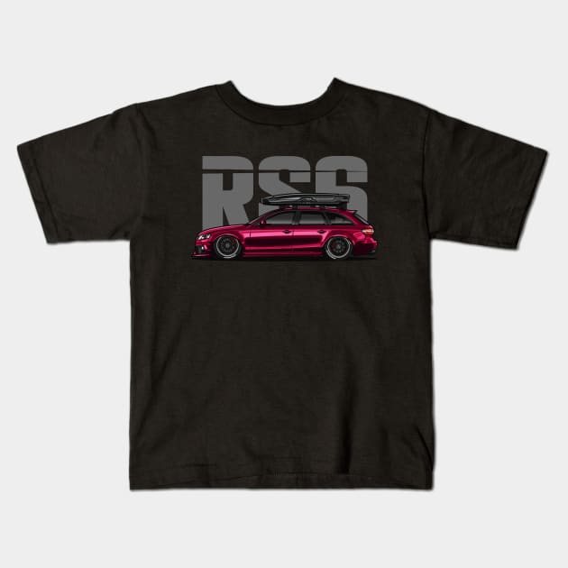 RS6 Avant - Touring Mode (Marron) Kids T-Shirt by Jiooji Project